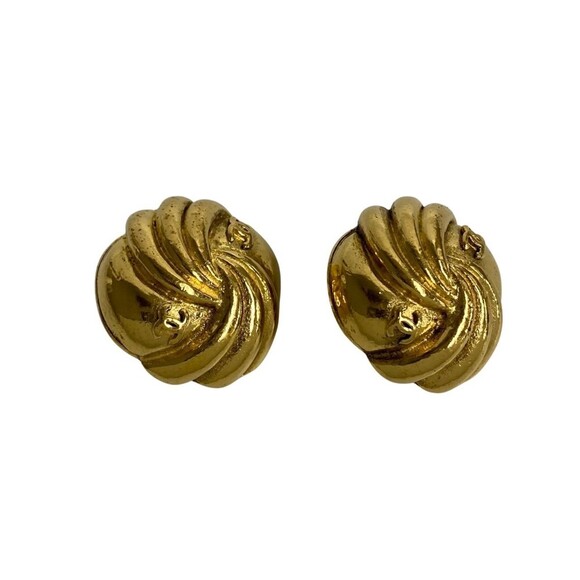 CHANEL Gold Coco Mark Earrings - Picture 1 of 5